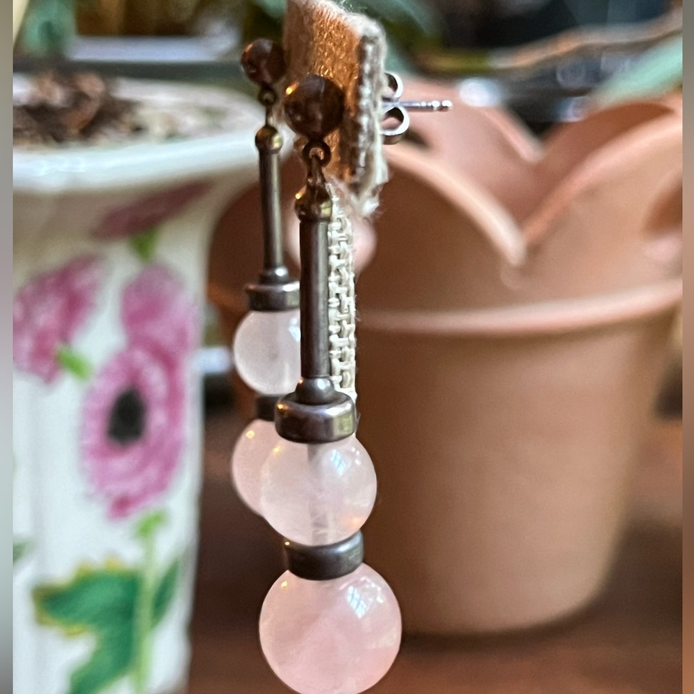 Handcrafted Artesian Sterling Silver Drop Down Ea… - image 2